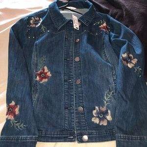 CJ Banks flowered Jean jacket